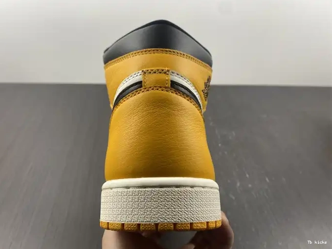 Cheap TBK Yellow Air OG 1 High 555088-711 Toe Jordan 0602